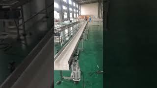 L shape modular belt conveyor testing in MAXSEN conveyor factory