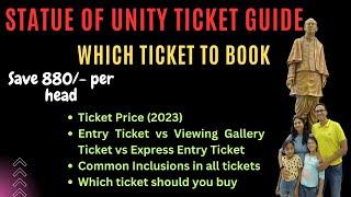 Statue of Unity - Which Ticket To Buy | How To Save 880/- in SOU | Ticket Price (2023) | Difference