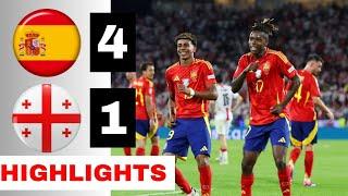 Spain vs Georgia HIGHLIGHTS & GOALS (4-1) || EURO2024.