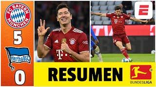 Bayern Munich 5-0 Hertha Berlin. TRIPLETE de Robert Lewandowski en goleada del Bayern | Bundesliga