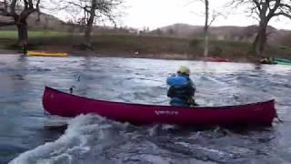 Using a wave to cross the river