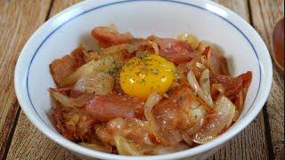 Eng sub)Korean Bacon Bowl Recipe!So Easy!!