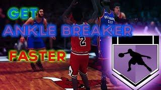 NBA 2K18 HOW TO  EARN ANKLE BREAKER FASTER IN TRAINING DRILLS!! BEST METHOD