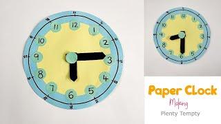 Paper Clock / TLM For Primary School Math / Easy Teaching learning Material / Craft Paper Clock DIY