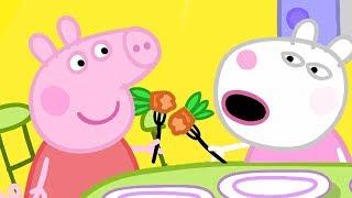 Peppa Pig and Suzy Sheep Visit Miss Rabbit | Peppa Pig Official Family Kids Cartoon