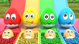 Learn Color with Humpty Dumpty Song | Kooxa Toys Nursery Rhymes & Kids Songs