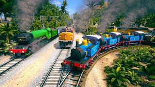 BLUEBELL trains transporting Military vehicles with 2 Trains 2 Tracks! - Grand Theft Auto V