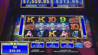 $50 BET!!! HANDPAY JACKPOT ON DOLLAR STREAK SLOT MACHINE!