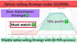 Option selling Strategy under 25,000 | Best weekly Strategy | Zero Adjustment Strategy | Anil kumar