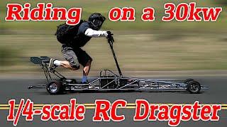 I Rode my 1/4-Scale RC Dragster on the street as a scooter