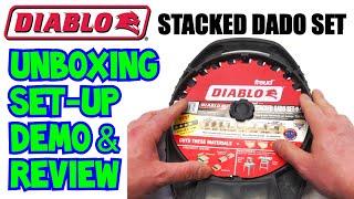 Diablo Stacked Dado Set Unboxing Setup Demo and Review