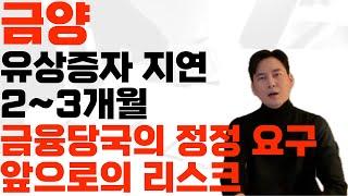 금양  금융당국의 정정 요구는 왜? 진정성 부족, 유상증자 지연이 미치는 영향 반복되는 약속 주주들이 원하는 것이 이것!