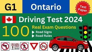 G1 Test Ontario 2024 | G1 Practice Test & G1 Driving Test Ontario | 100 Exam Questions 2024