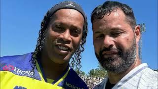 Nilton Ribeiro, Goleiro Master (Ponte Preta) com Ronaldinho Gaúcho e outras jogadores