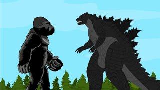 Godzilla vs King Kong - drawing cartoons 2