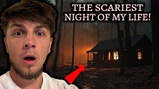 My TERRIFYING Night in HAUNTED Cabin in The Woods - DEMON Caught On Camera (VERY SCARY)