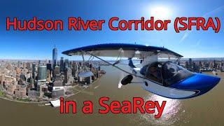 Flying the #Hudson River Corridor in a SeaRey (Flight Vlog #32) #4k #gopro