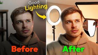 Studio Lighting Setup for YouTube Videos (Cheap & Easy for Beginners)