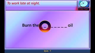 Quiz Hour : Quiz on Idioms. Part 1.
