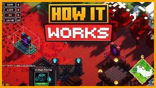 🟨 HOW the BASIC PORTALS WORK in the REIGN of NETHER RTS MOD in MINECRAFT