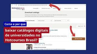 Como baixar catálogos digitais de universidades no Hotcourses Brasil