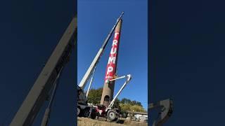 Installing A Giant TRUMP TOWER Banner In Iron Mountain, MI (Time Lapse Video) #trumptower #trump2024