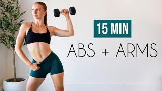 15 MIN STANDING ABS & ARMS (with weights)