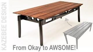 Okay Coffee Table Remade into an AWESOME Coffee Table - Woodworking and Design