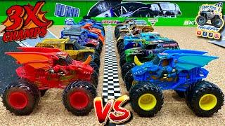 Toy Diecast Monster Truck Racing Tournament | Round #29 | Spin Master MONSTER JAM Series #25   #28