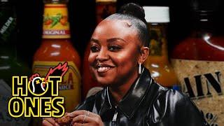 Quinta Brunson Faces Her Fear of Hot Ones While Eating Spicy Wings | Hot Ones