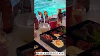 호핑투어 중  감동적인 점심시간  #꿀맛탱 #호핑투어 #세부 #해외여행 #여행