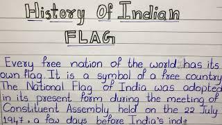 Do You Know The Great History Of Our Indian Flag? Print Handwriting | Independence Day Writing Video