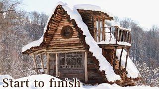 He built a cozy house from an old country house. Big movie. Start to finish