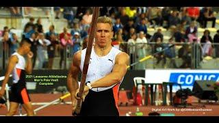 Complete Men's Pole Vault.  Lausanne Athletissima. Diamond League. Stade Olympique.  August 26, 2021