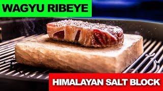 How to cook WAGYU on a salt block using charcoal!