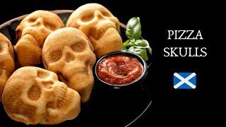 Halloween Pizza Skulls | Easy stuffed pizza recipe | Pizza Pockets | Skull Pan Giveaway