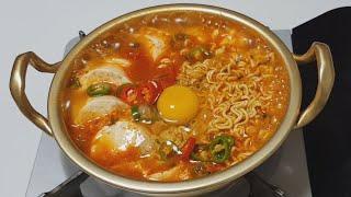 매콤칼칼한 순두부라면 느낌으로 만들어 먹기 - Ramyeon