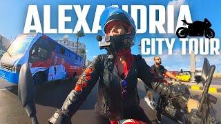 Motorcycle Tour of Alexandria | Way to the Serapeum | Vlog 192 | لفه بالموتسيكل في اسكندرية