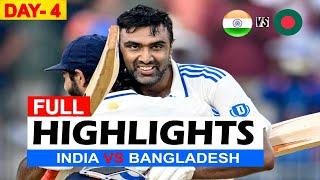 FULL HIGHLIGHTS | INDIA VS BANGLADESH 2ND TEST DAY 4 2024 Match Highlights | IND VS BAN Highlights