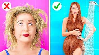 KURZES HAAR VS LANGES HAAR STRUGGLES‍️ Pfiffige Beauty-Hacks und lustige Situationen von 123 GO!