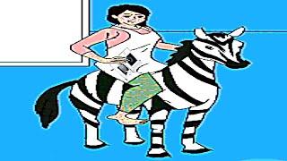 WHY IS MOM ON A ZEBRA?!? (she hid my game)