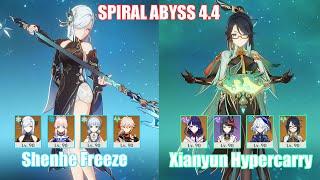 C2 Shenhe Ayaka Freeze & C0 Xianyun Raiden Hypercarry | Spiral Abyss 4.4 | Genshin Impact