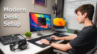 Modern Productivity Work From Home Desk Setup For Software Engineers