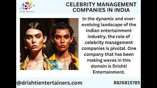 CELEBRITY MANAGEMENT COMPANIES IN INDIA