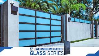 Aluminum Gates: Glass Series. Raise property value and provide an instant upgrade in beauty!