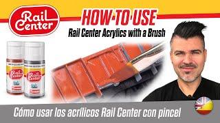 How To Use Rail Center Acrylics With a Brush/ Cómo usar los acrílicos  Rail Center con pincel.