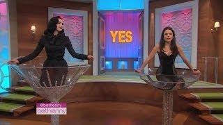 Dita Von Teese Teaches Bethenny How to Seduce a Guy... in a Cocktail Glass!