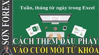 Cách thêm dấu phẩy hàng loạt vào cuối mỗi từ khóa