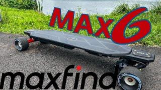 MAXFIND MAX6 electric skateboard review PLUS monthy giveaway announcement