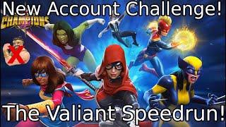 20K Sub Special! New FTP Valiant Speedrun Begins! No Hercules Allowed! | Marvel Contest Of Champions